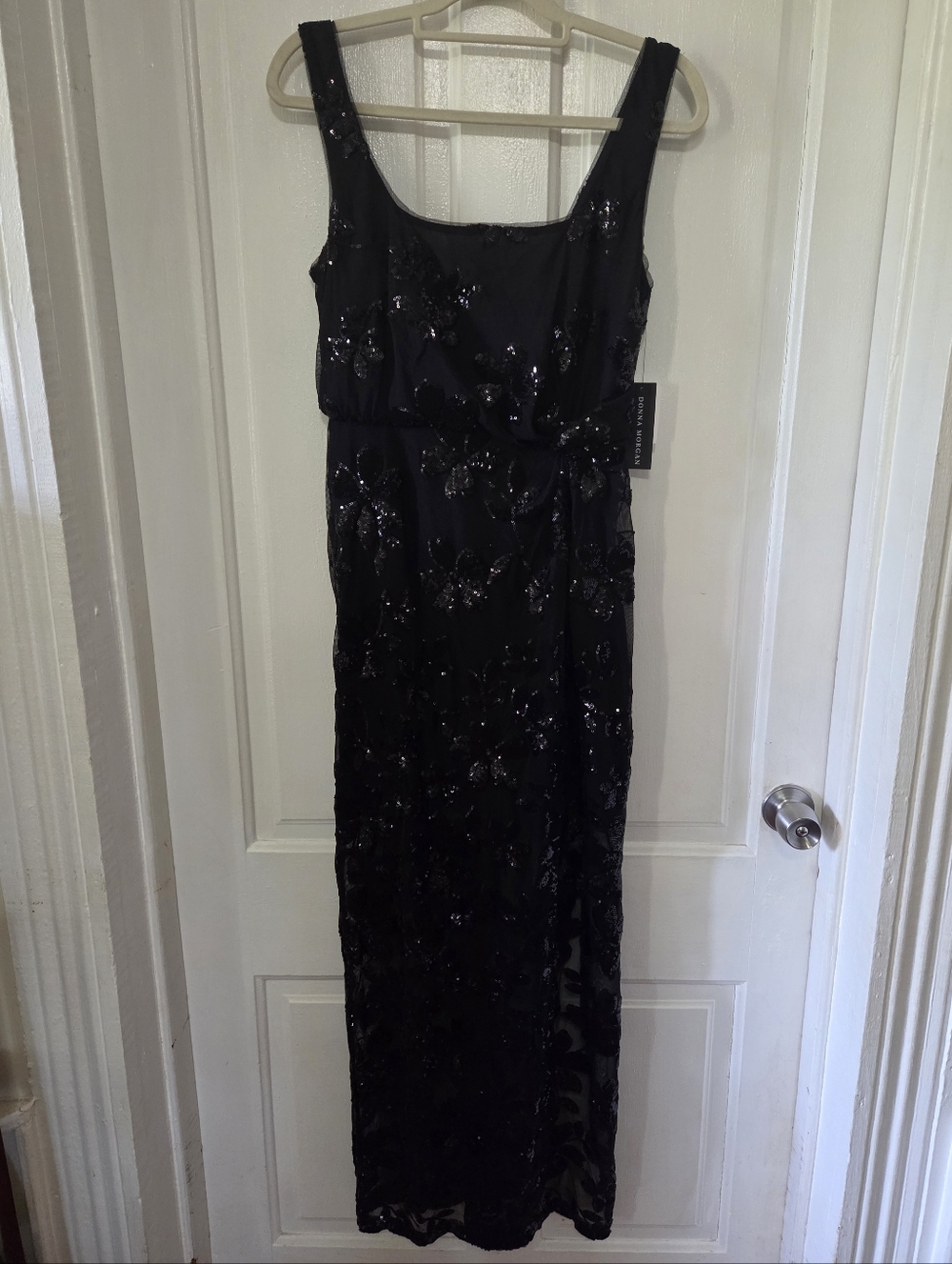 Black Sequin Overlay Dress - Picture 2 of 5
